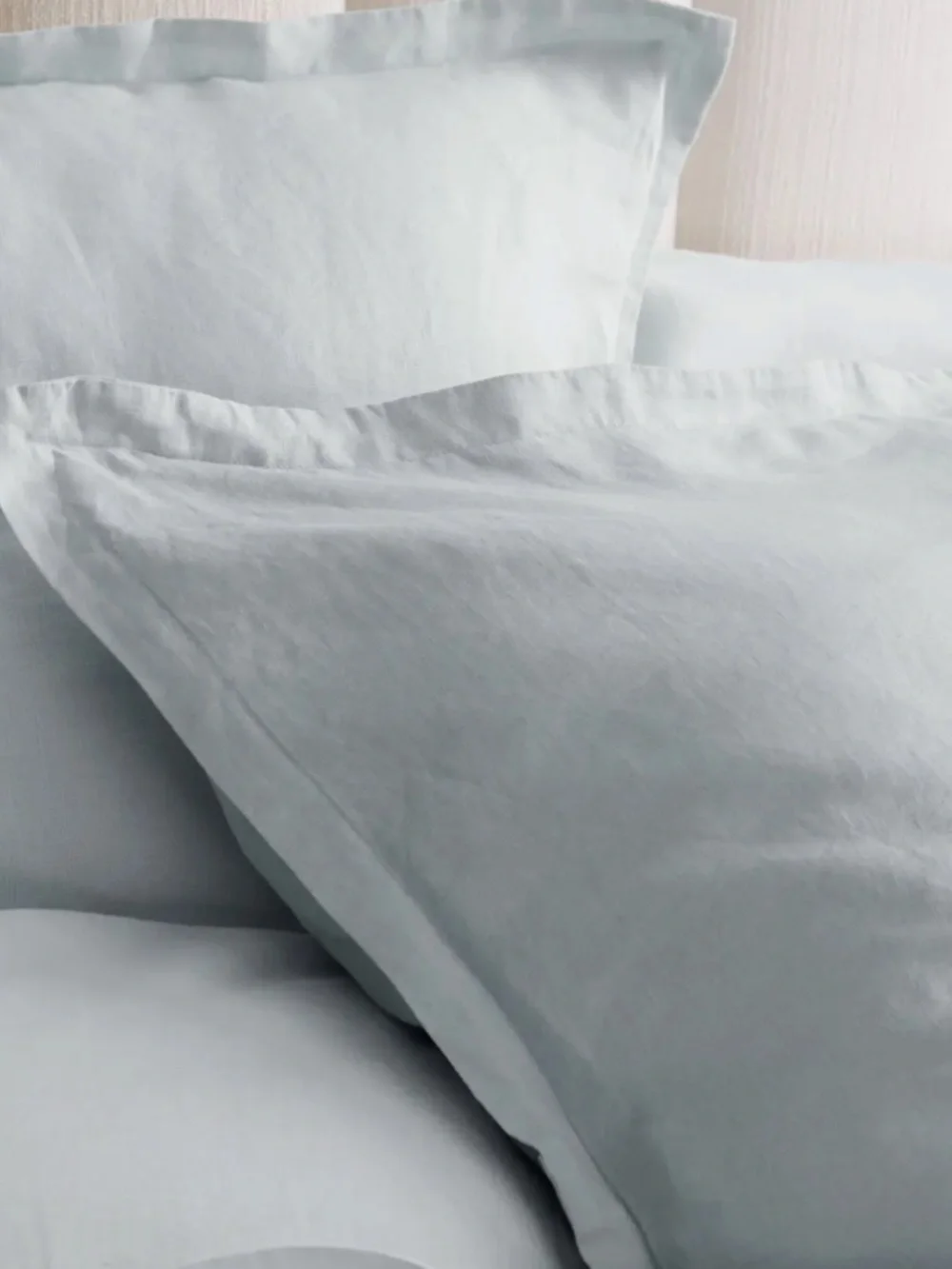 European Linen Euro Sham Mist blue